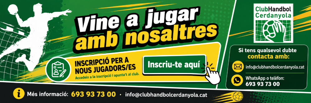 Club de Handbol Cerdanyola - Inscripcio